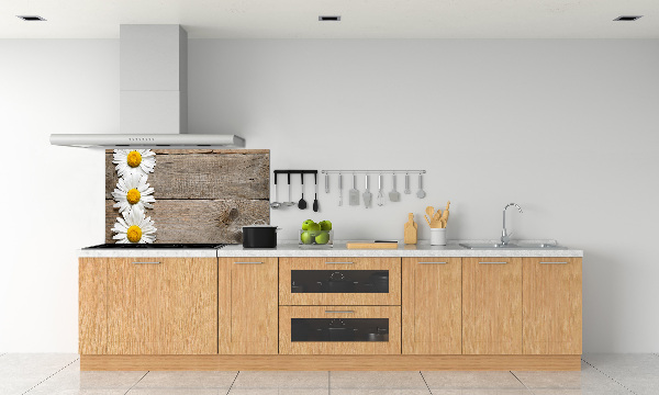 Cooker splashback Daisy wood