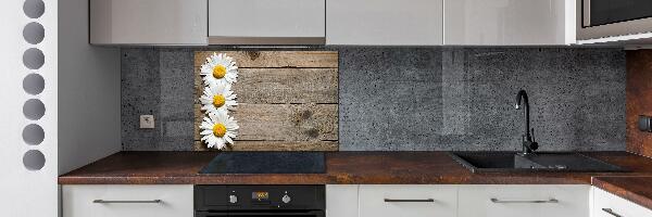 Cooker splashback Daisy wood