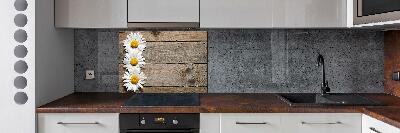 Cooker splashback Daisy wood