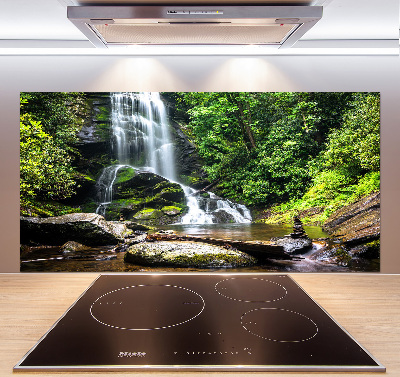 Cooker splashback Waterfall in the forest