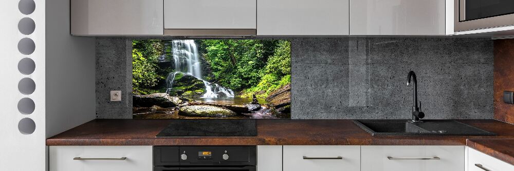 Cooker splashback Waterfall in the forest