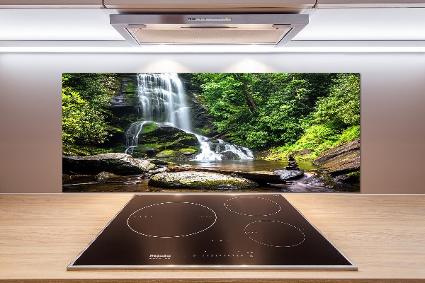 Cooker splashback Waterfall in the forest