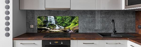 Cooker splashback Waterfall in the forest