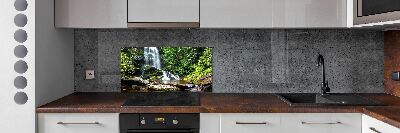 Cooker splashback Waterfall in the forest