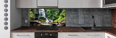 Cooker splashback Waterfall in the forest