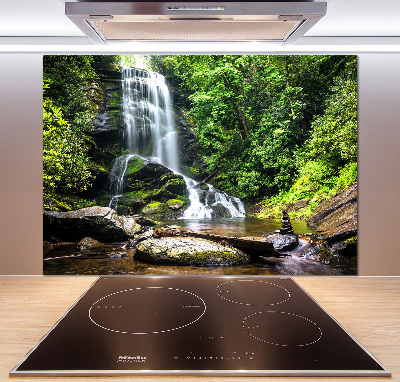 Cooker splashback Waterfall in the forest