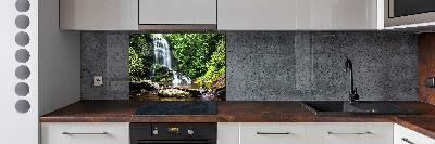 Cooker splashback Waterfall in the forest