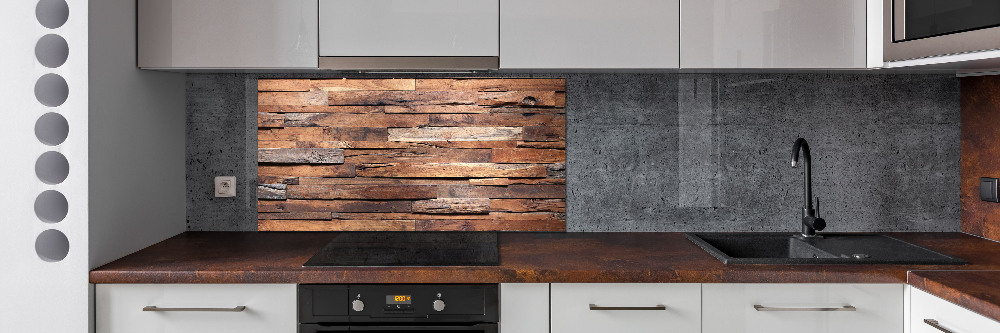 Kitchen splashback Wooden wall