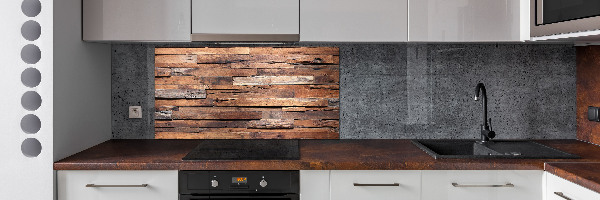 Kitchen splashback Wooden wall