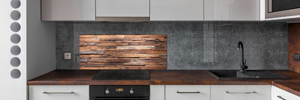 Kitchen splashback Wooden wall