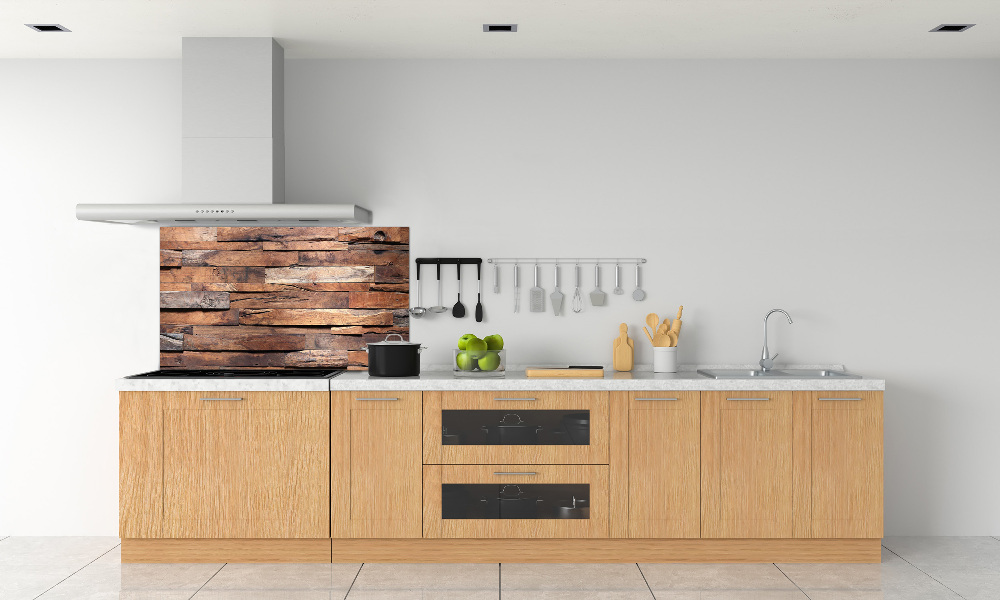 Kitchen splashback Wooden wall