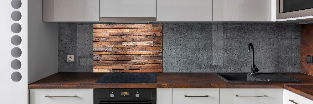 Kitchen splashback Wooden wall