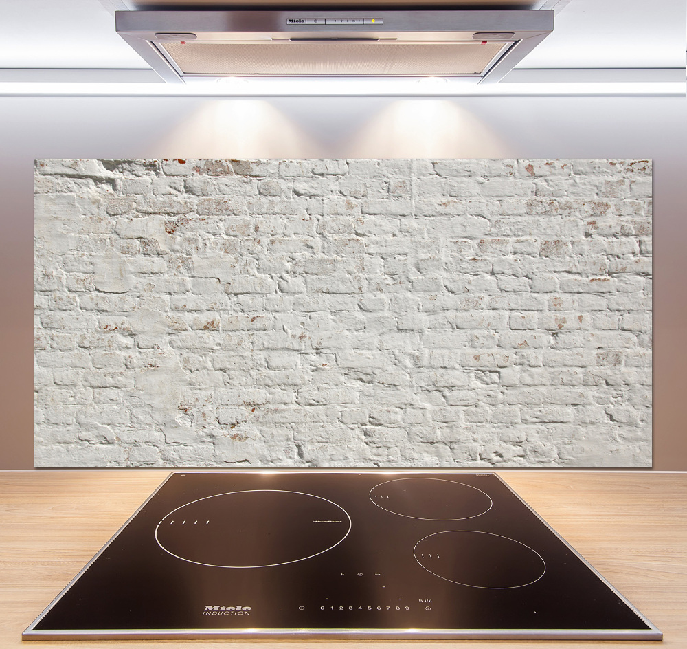 Glass splashback Brick wall