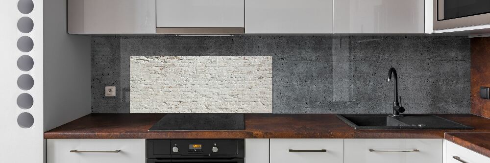 Glass splashback Brick wall