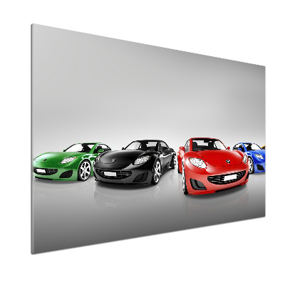 Kitchen splashback Colorful cars