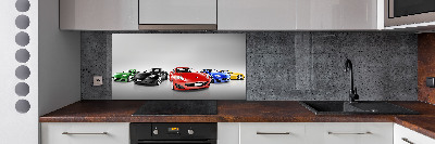 Kitchen splashback Colorful cars