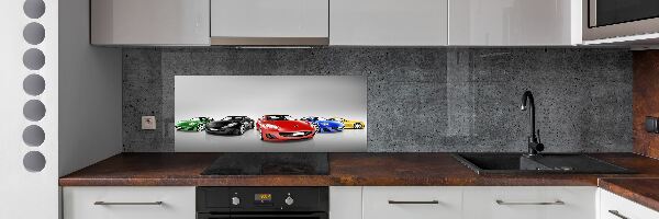 Kitchen splashback Colorful cars