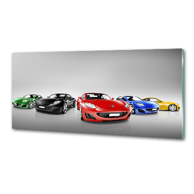 Kitchen splashback Colorful cars