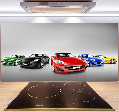 Kitchen splashback Colorful cars