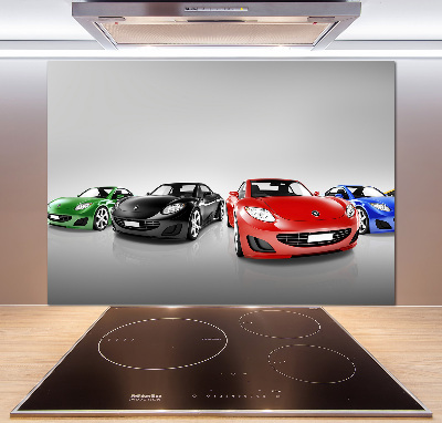 Kitchen splashback Colorful cars