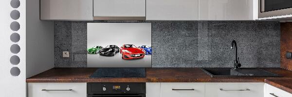 Kitchen splashback Colorful cars