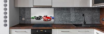 Kitchen splashback Colorful cars