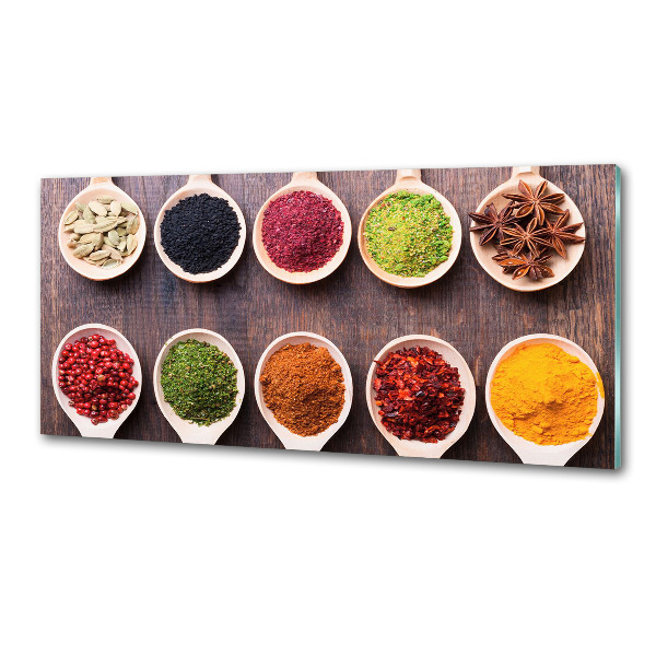 Cooker splashback Colorful spices