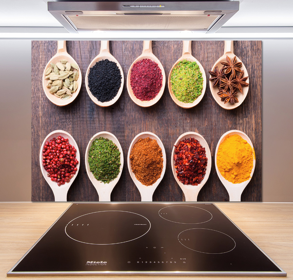 Cooker splashback Colorful spices