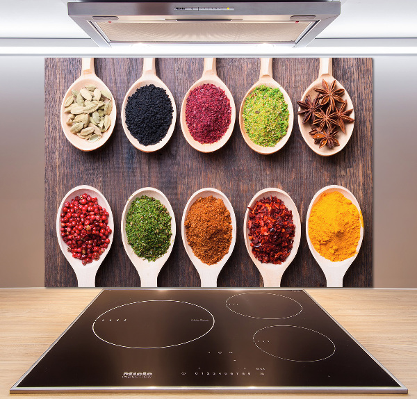 Cooker splashback Colorful spices