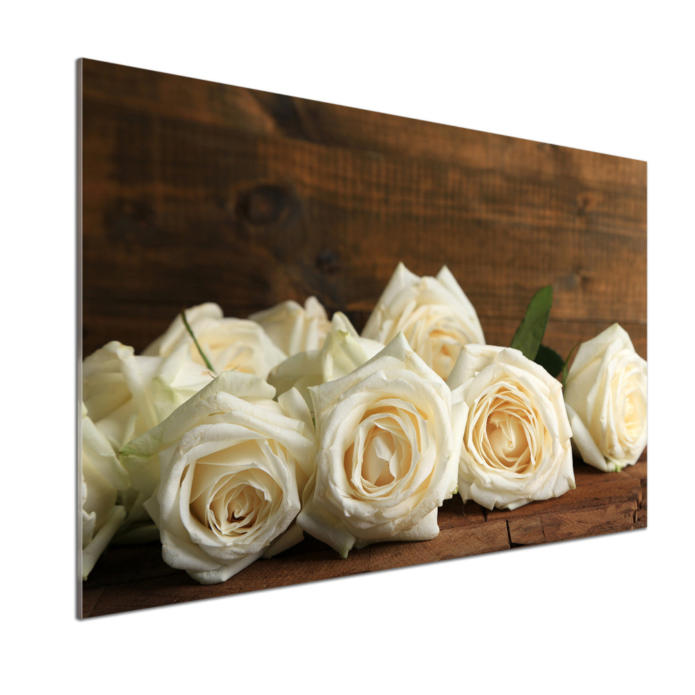 Cooker splashback White roses