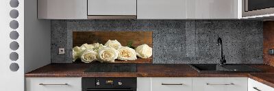 Cooker splashback White roses