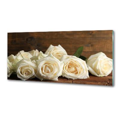 Cooker splashback White roses