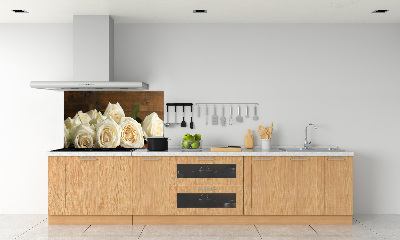 Cooker splashback White roses