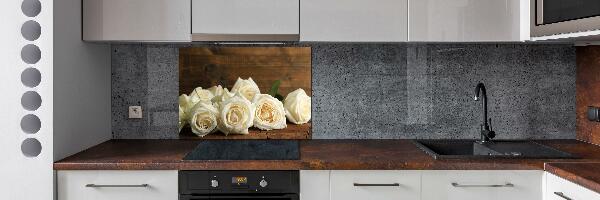 Cooker splashback White roses