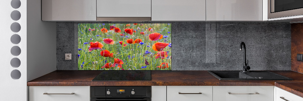 Cooker splashback Field flowers