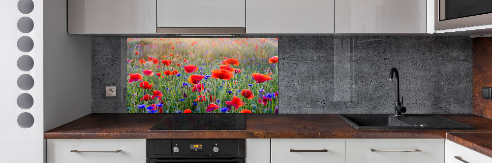 Cooker splashback Field flowers