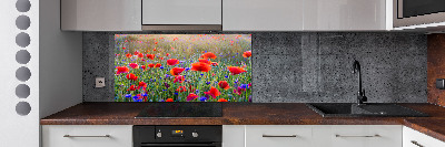 Cooker splashback Field flowers