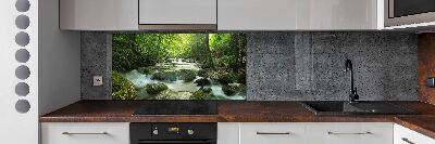 Cooker splashback Waterfall in the forest