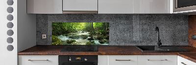 Cooker splashback Waterfall in the forest