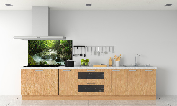 Cooker splashback Waterfall in the forest