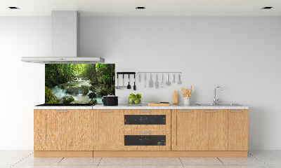 Cooker splashback Waterfall in the forest