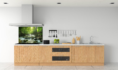 Cooker splashback Waterfall in the forest