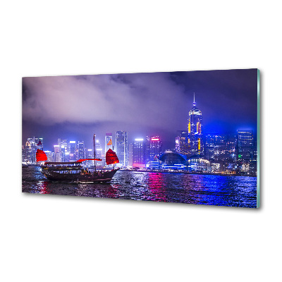 Cooker splashback Hong Kong at night