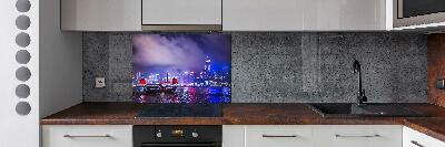 Cooker splashback Hong Kong at night