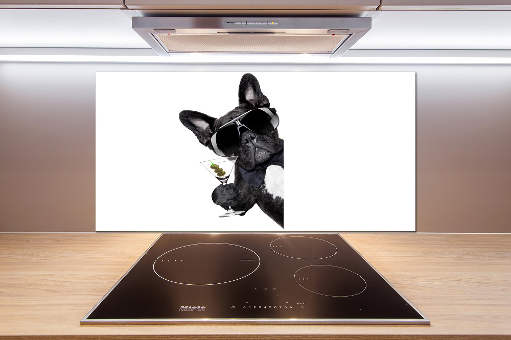 Cooker splashback Martini dog