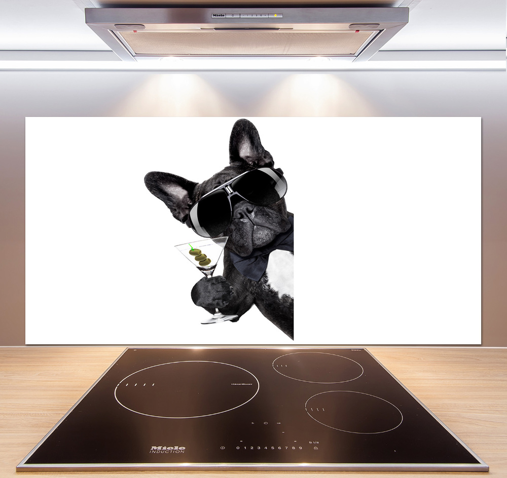 Cooker splashback Martini dog