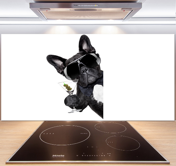 Cooker splashback Martini dog