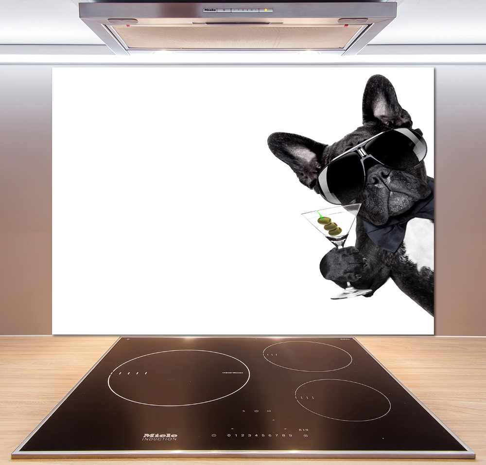 Cooker splashback Martini dog