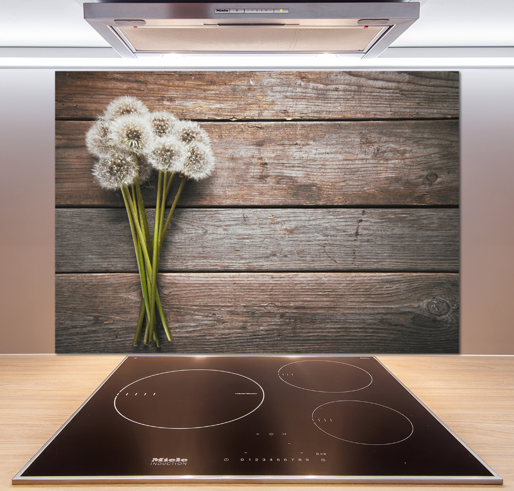 Cooker splashback Dandelion wood