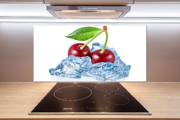 Cooker splashback Cherry with ice